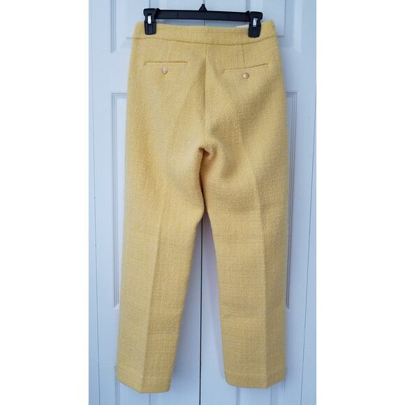 J.‎ Crew Juniper Tweed Tapered Pant Size 2 Honeycomb Yellow Wool Blend NWT BW535 - Picture 3 of 6